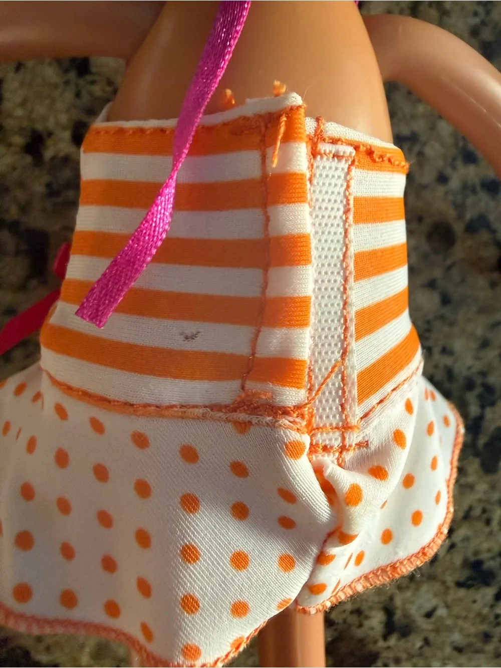Teal and Orange Button-Eye Fashion Doll - Kids Toys
